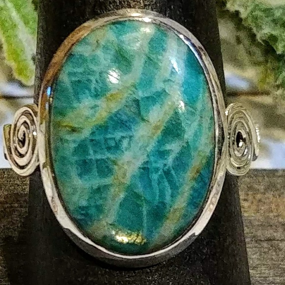 The Girl With Kaleidoscope Eyes Jewelry - Russian Amazonite Ring